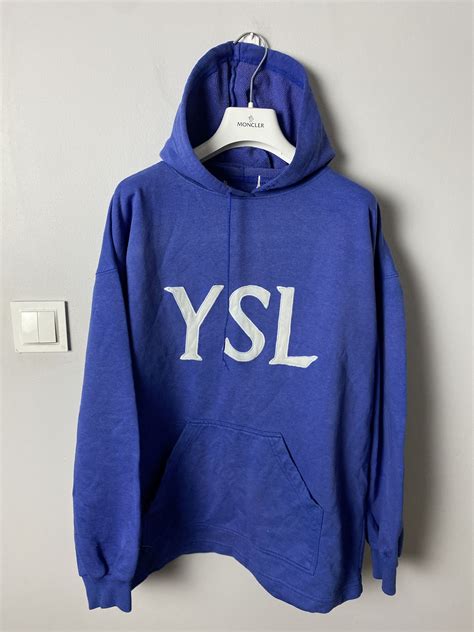 ysl embroidered bootleg hoodie